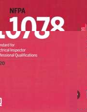 NFPA 1078: Standard for Electrical Inspector Professional Qualifications, 2020 Edition