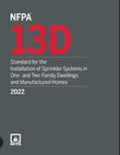 NFPA 13D: Standard for the Installation of Sprinkler Systems in One- and Two-Family Dwellings and Manufactured Homes, 2022 Edition