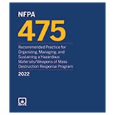 NFPA 475, Recommended Practice for Organizing, Managing, and Sustaining a Hazardous Materials/Weapons of Mass Destruction Response Program, 2022