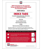 National Fire Protection Association NFPA 25, Standard for The Inspection, Testing, and Maintenance of Water-Based Fire Protection Systems Self-Adhesive Index Tabs 2026