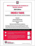 NFPA 13 Standard for the Installation of Sprinkler Systems – Self-Adhesive Index Tabs