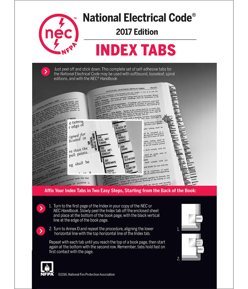 National Electrical Code (NEC) Tabs, 2017 Edition