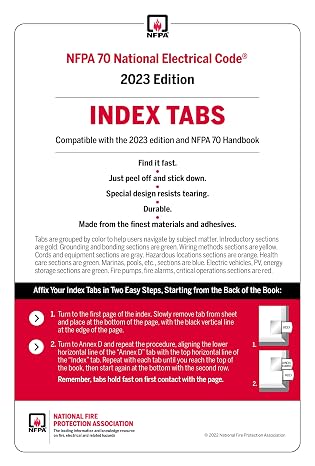 National Electrical Code® (NEC®) Tabs, 2023 Edition