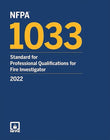 NFPA 1033, Professional Qualifications for Fire Investigator 2022 – Paperback