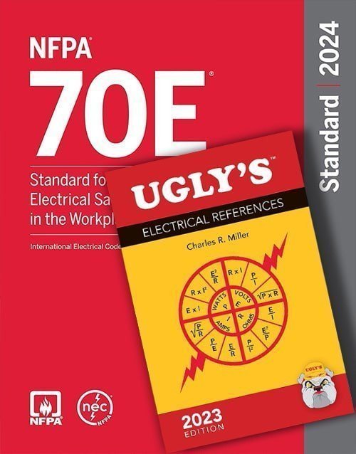 NFPA 70E 2024 Paperback + Ugly's Electrical References 2023 – Combo Set