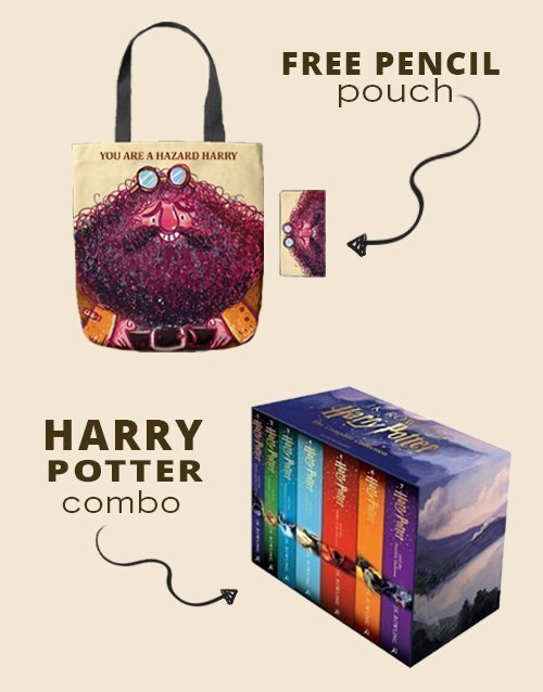 Harry Potter Box Set with Foldable Canvas Tote Bag
