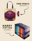 Harry Potter Box Set with Foldable Canvas Tote Bag