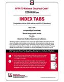 NFPA 70 NEC Self-Adhesive Index Tabs 2026